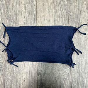 Blue bandeau top